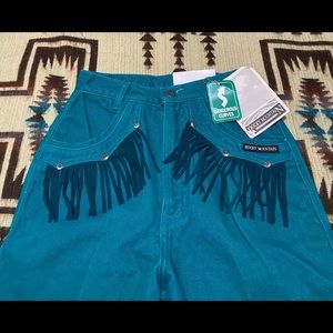 NEW RARE VINTAGE fringe teal Rockies!!